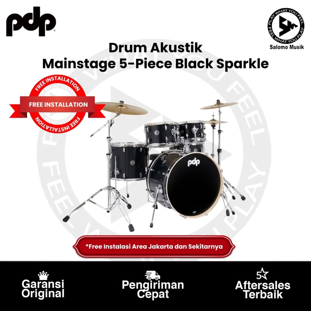 Drum Kit Akustik TAMA Mainstage 5-Piece Complete Drum Kit Black Sparkle
