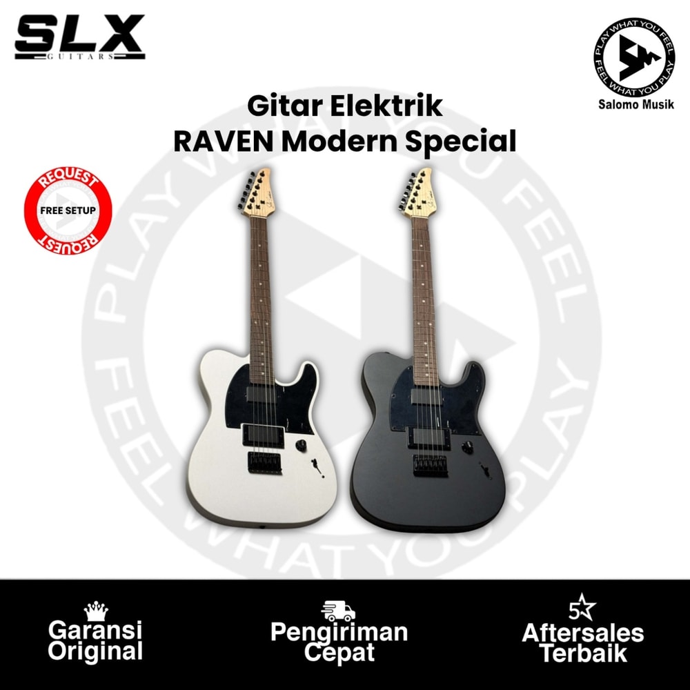 Gitar Elektrik SLX Guitars RAVEN Modern Special Rosewood FB Varian Warna
