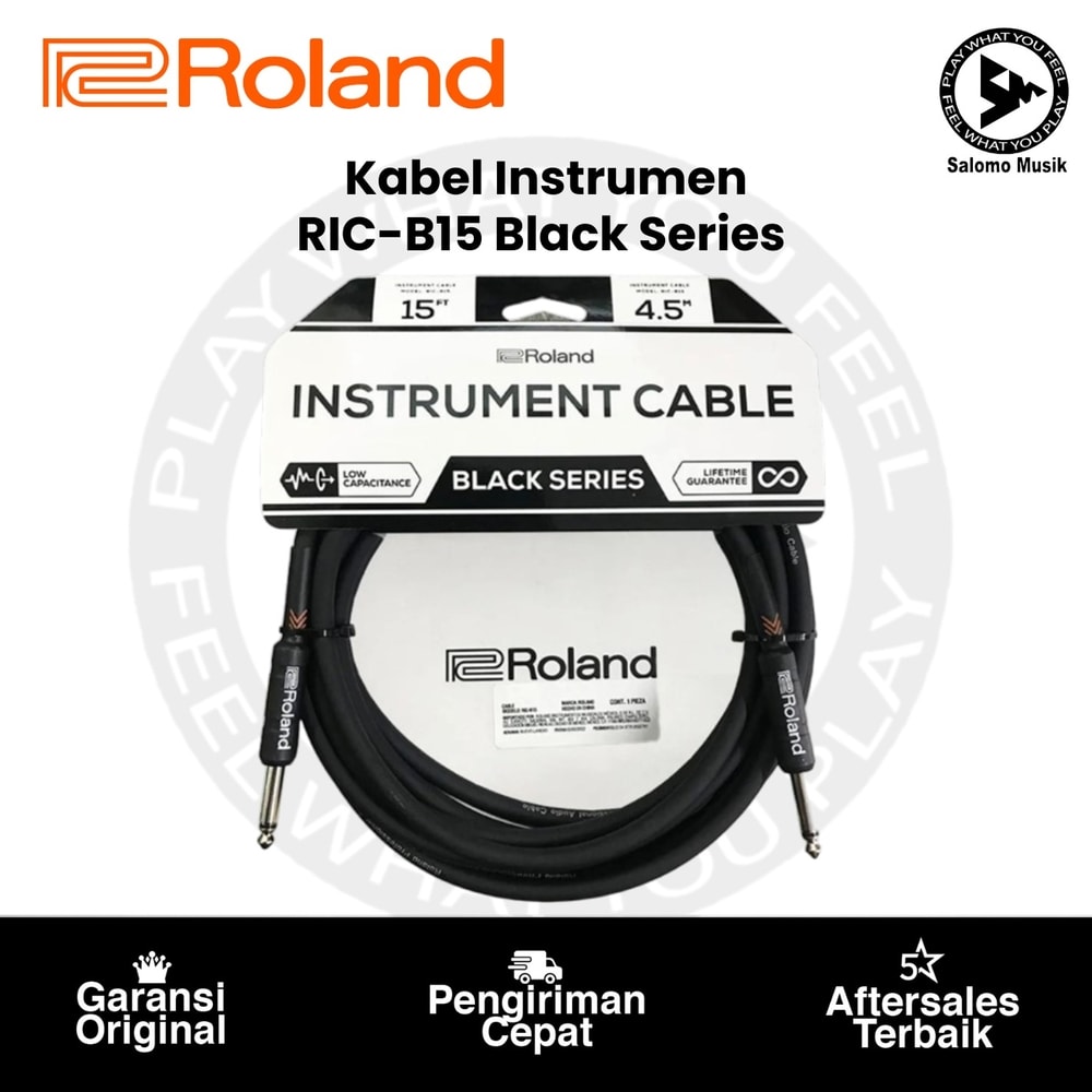 Kabel Instrumen Roland RIC-B15 Black Series Straight-to-Straight