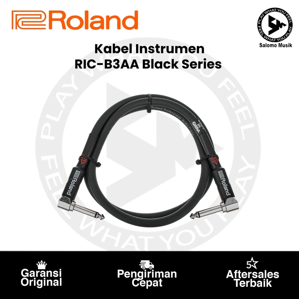 Kabel Instrumen Roland RIC-B3AA Black Series Angled-to-Angled