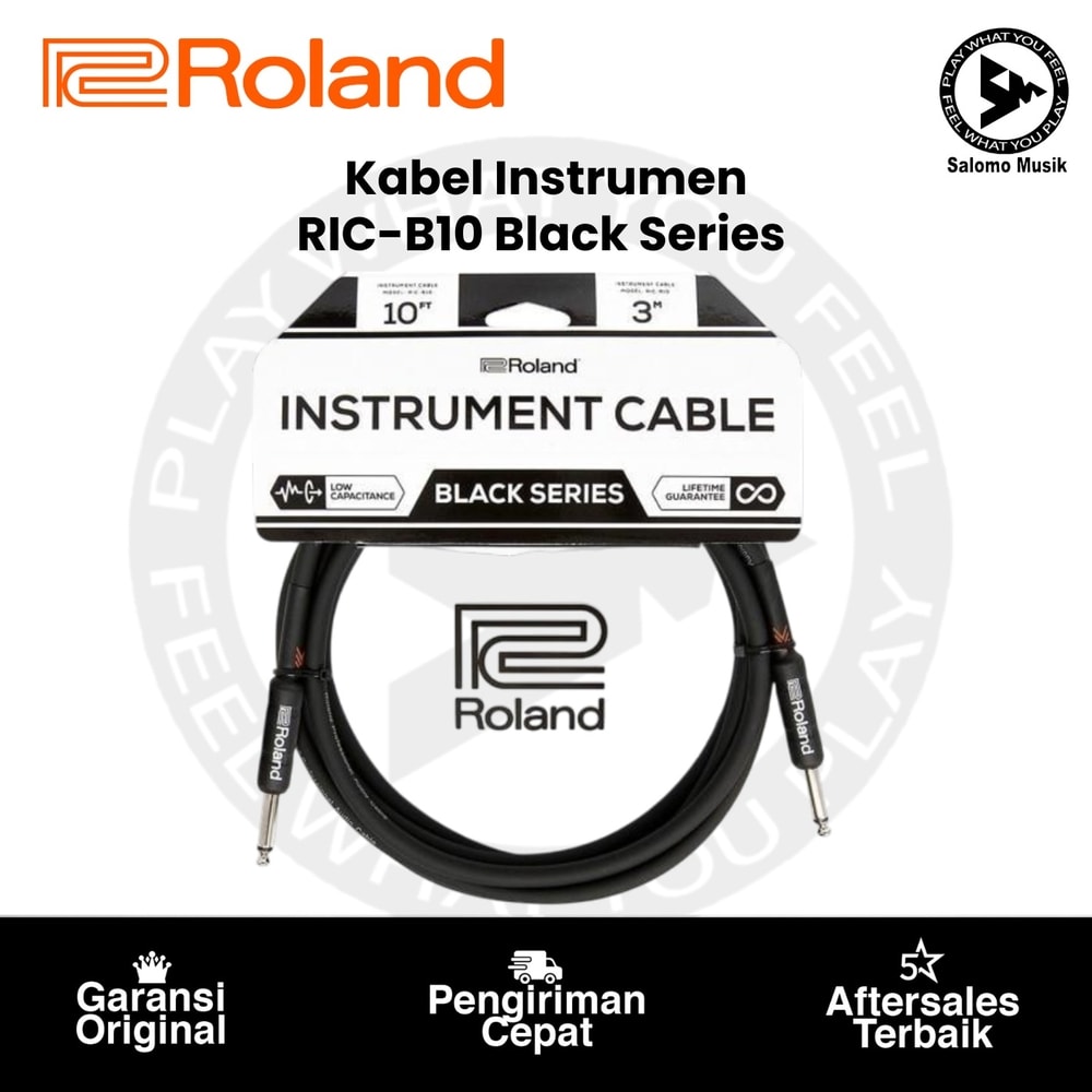 Kabel Instrumen Roland RIC-B10 Black Series Straight-to-Straight