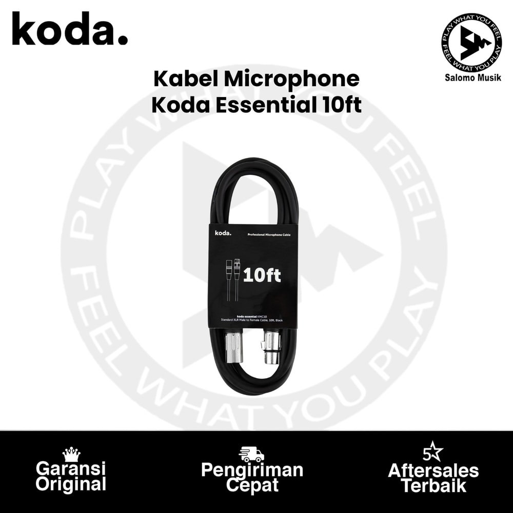 Kabel Microphone Koda Essential 10ft Black