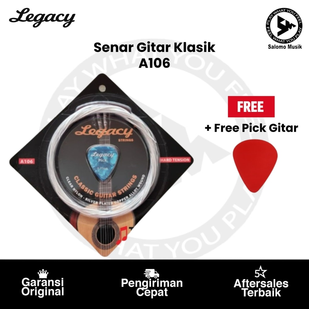 Senar Gitar Klasik Legacy A106 + Free Pick