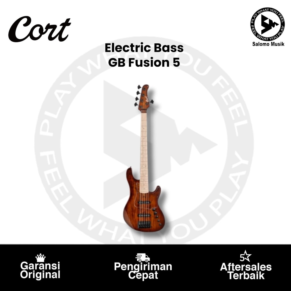 Bass Elektrik Cort GB-Fusion 5 Antique Brown Burst Original