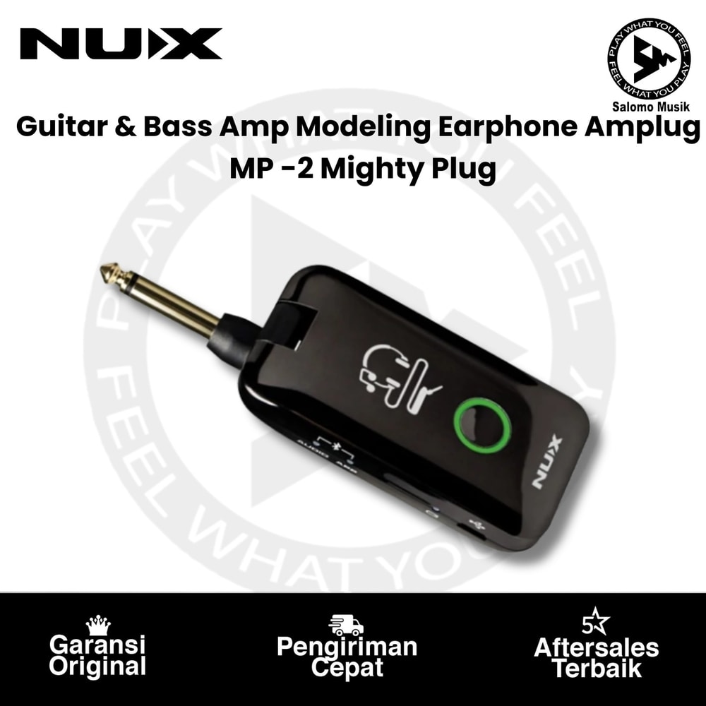 Amplug NUX MP-2 Migthy Plug Guitar and Bass Amp Modeling Earphone Amplug