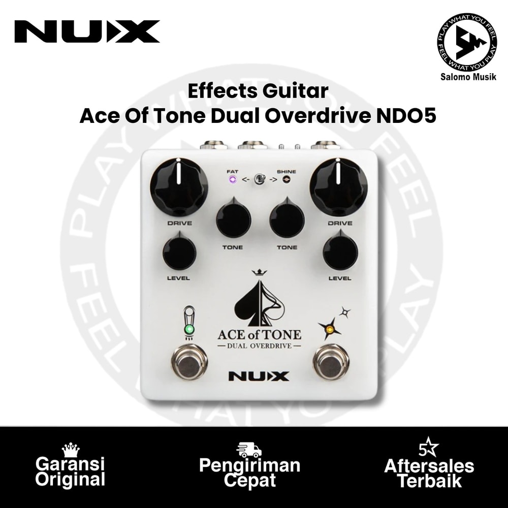Pedal Effect NUX NDO-5 Ace Of Tone Dual Overdrive Original