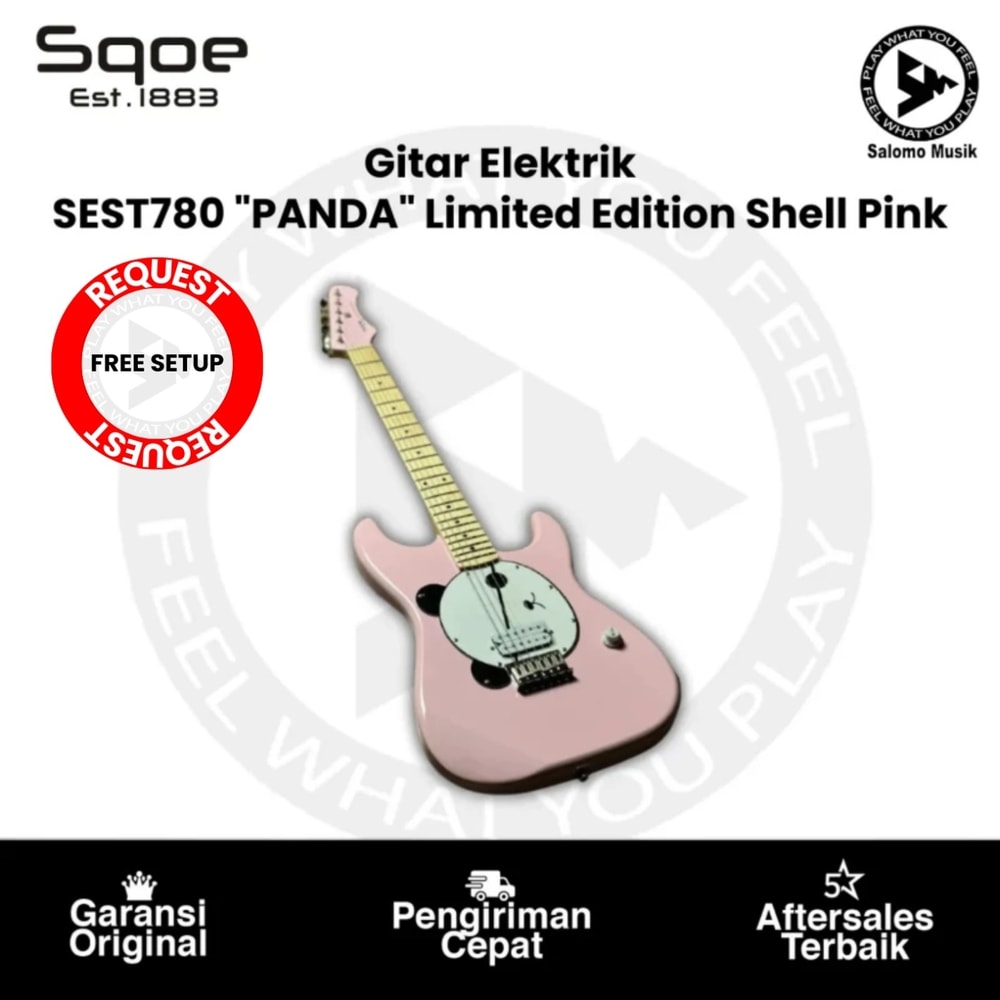 Gitar Elektrik Sqoe SEST780 "PANDA" Limited Edition Shell Pink