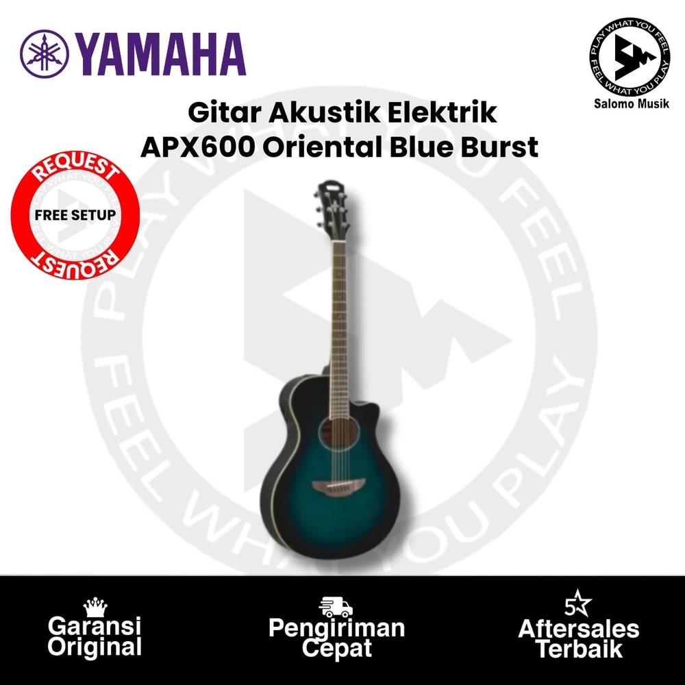 Gitar Akustik Elektrik Yamaha APX600 Oriental Blue Burst