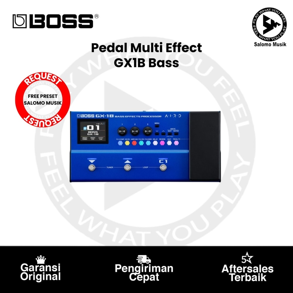 Pedal Multi Effect BOSS GX-1B Bass Multi-effects Pedal