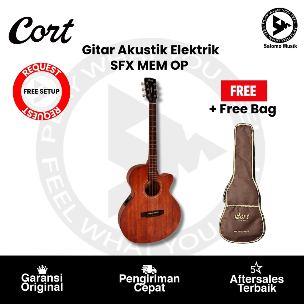 Gitar Akustik Elektrik Cort SFX MEM OP Original + Free Bag