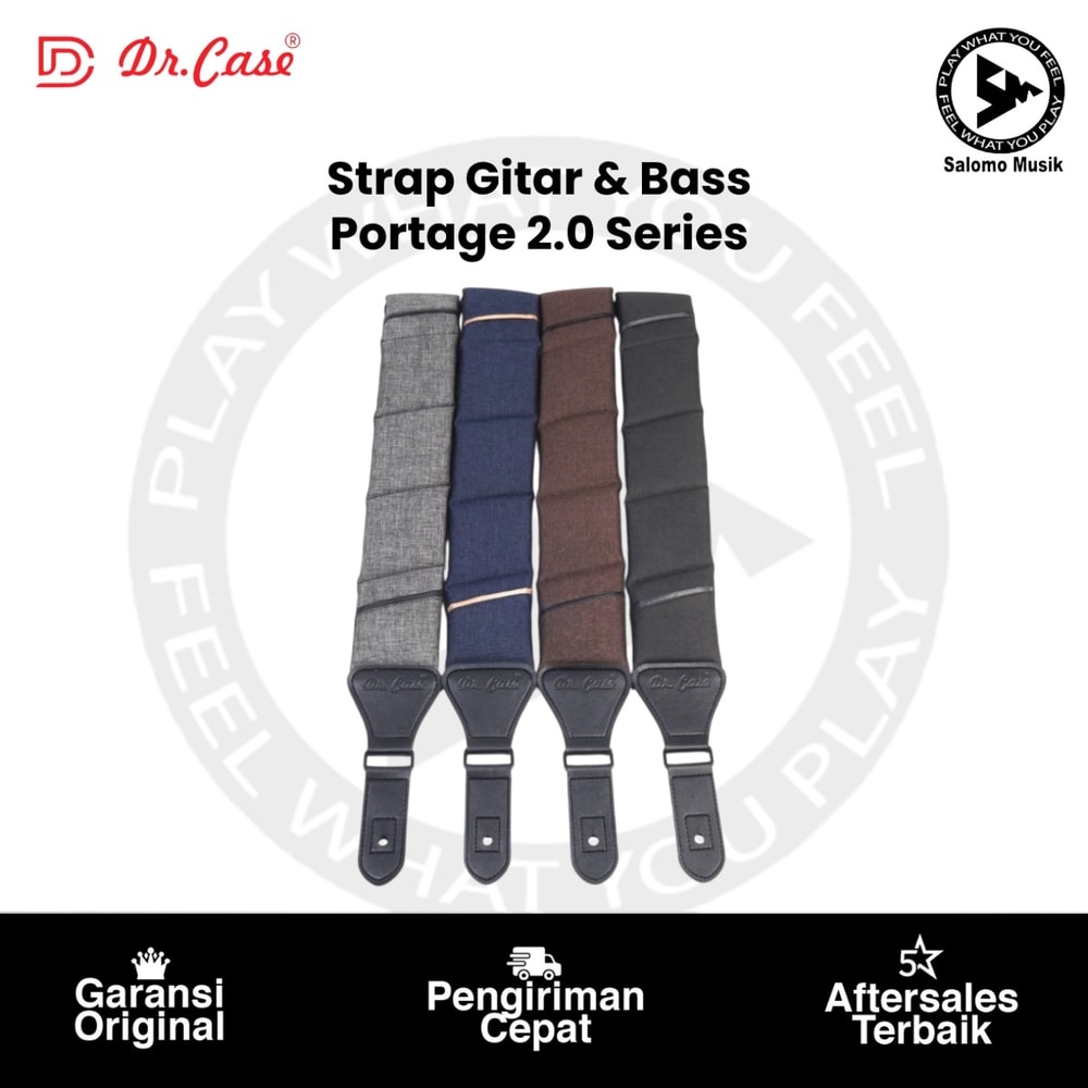 Strap Gitar & Bass Dr. Case Portage 2.0 Series Varian Warna Original