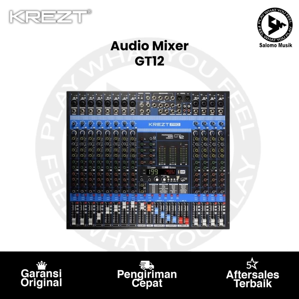 Audio Mixer KREZT GT12 / XT-12 DSP Effect Professional Mixer Original