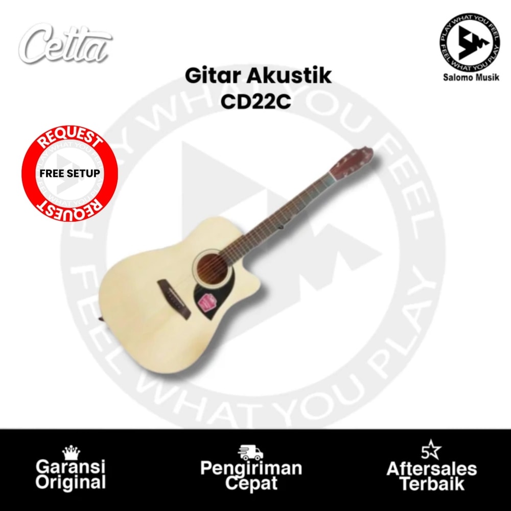Gitar Akustik Cetta CD22C Cutaway Series Original
