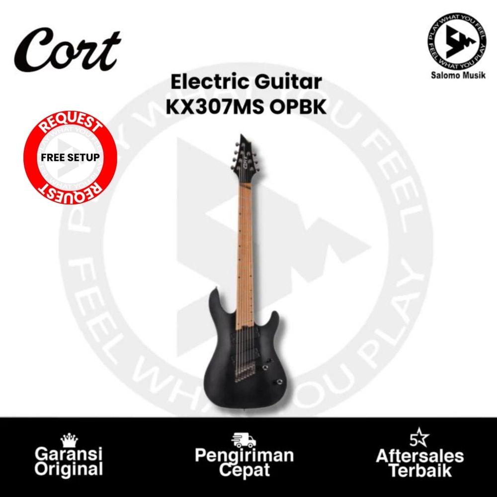 Gitar Elektrik Cort KX307MS OPBK Open Pore Black Original