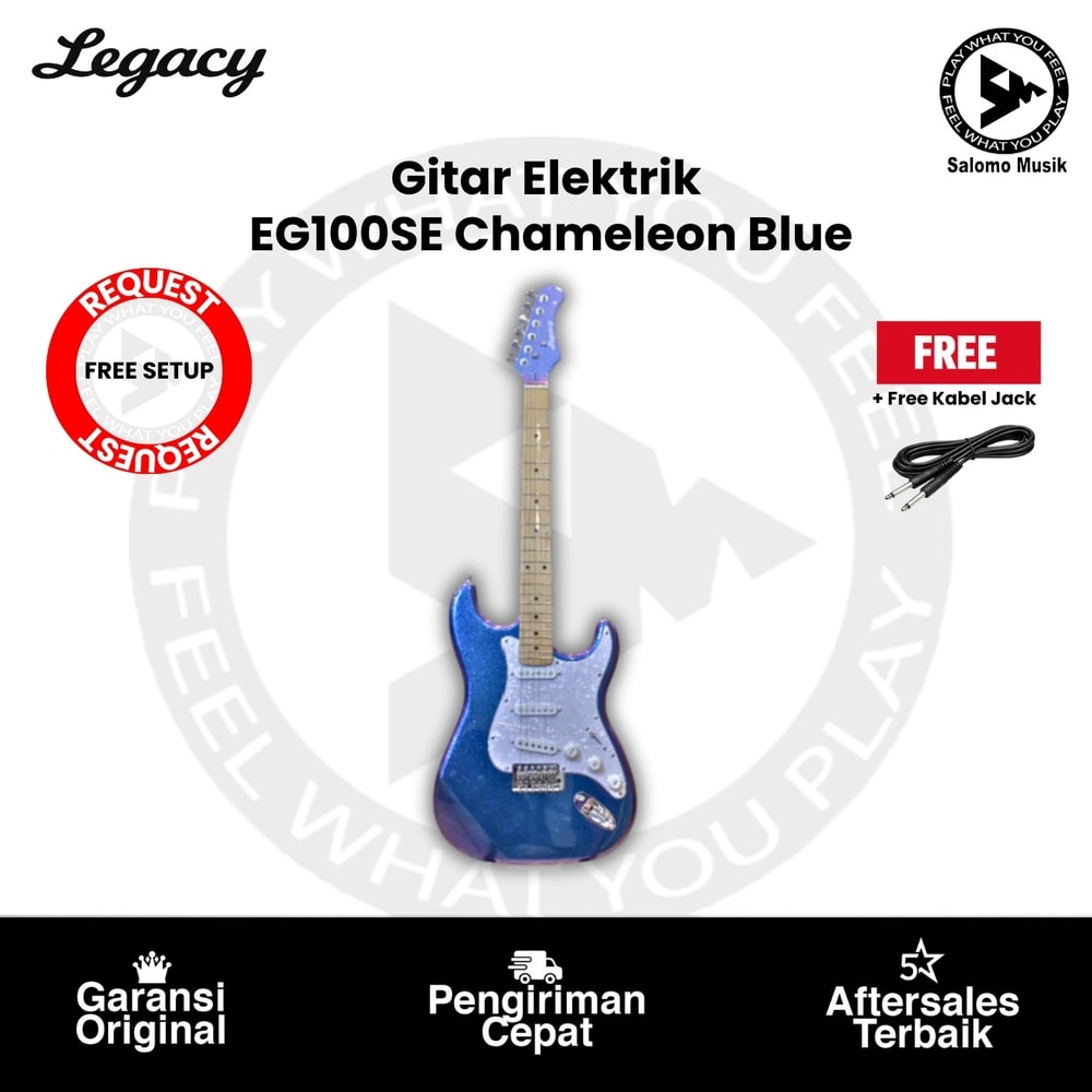 Gitar Elektrik Legacy EG100SE CBL Chameleon Blue Original