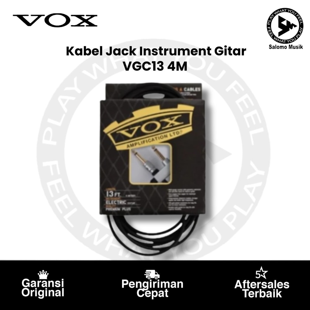 Kabel Jack Instrument Gitar VOX VGC13 4 Meter