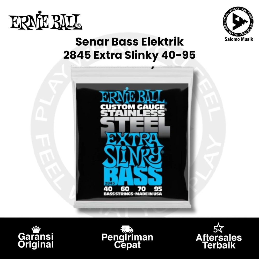 Senar Gitar Bass Elektrik Ernie Ball P02845 Extra Slinky 40-95