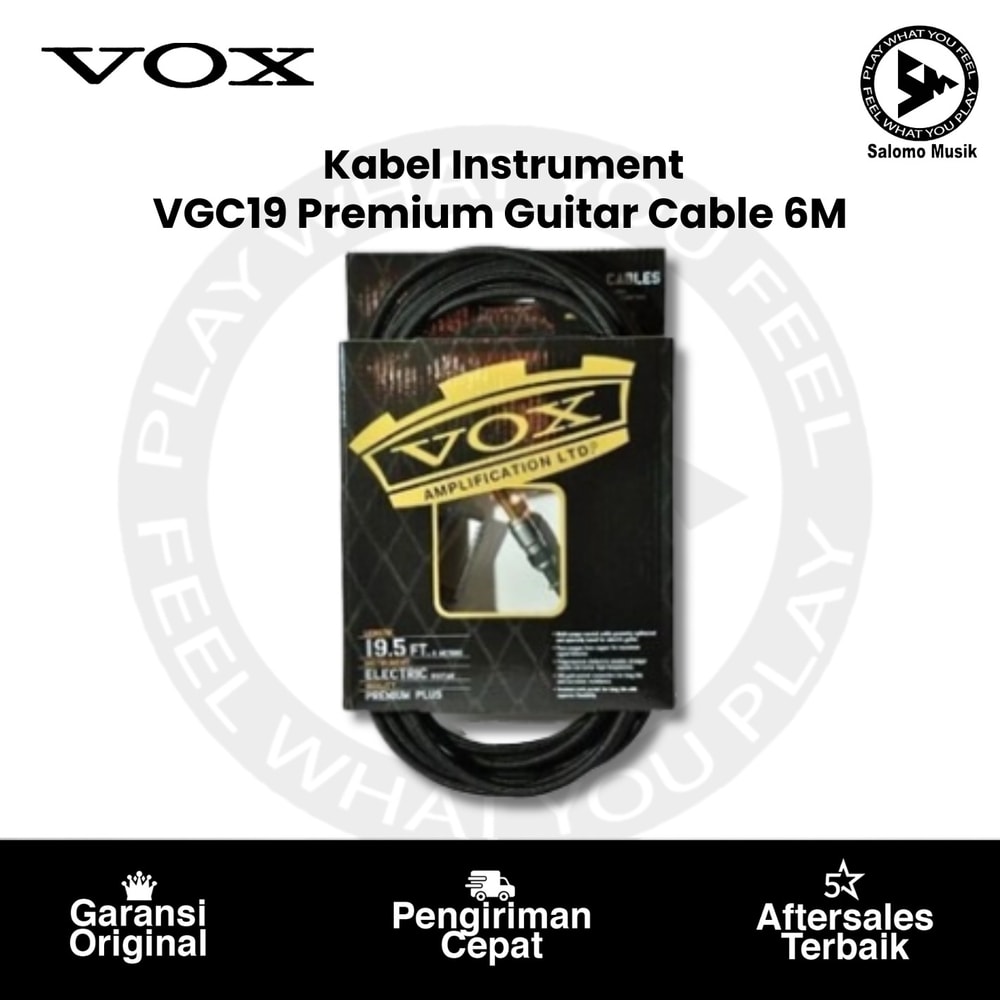 Kabel Instrument VOX VGC19 Premium Guitar Cable 6 Meter
