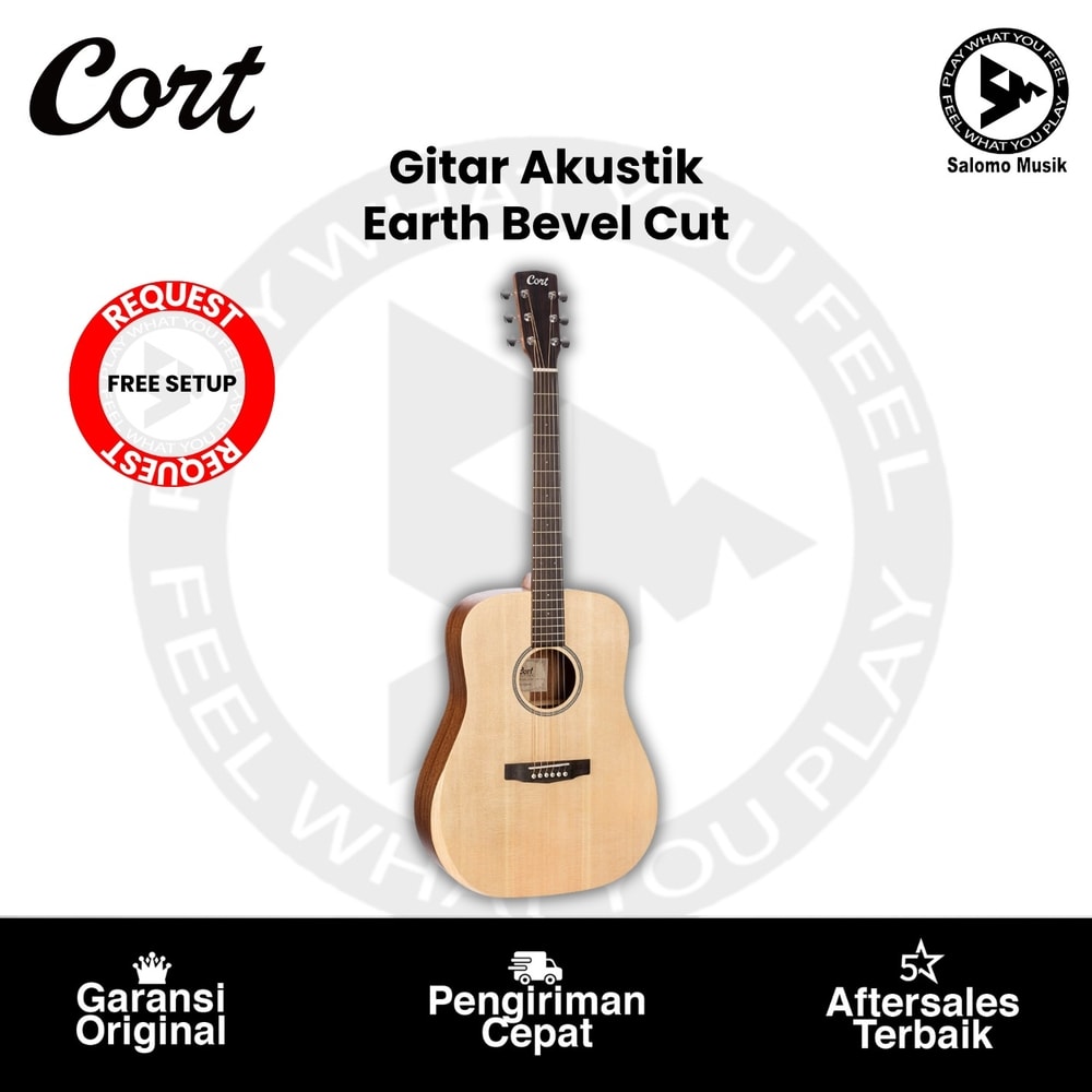 Gitar Akustik Cort Earth Bevel Cut Earth Series