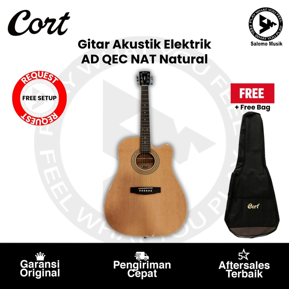 Gitar Akustik Elektrik Cort AD-QEC-NAT Natural