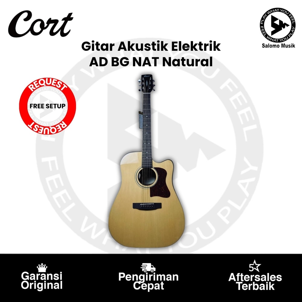 Gitar Akustik Elektrik Cort AD BG NAT