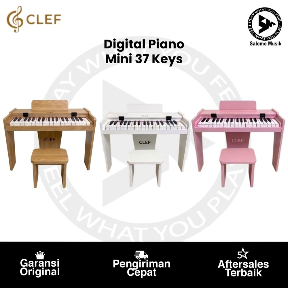 Digital Piano Clef Mini 37 Keys Varian Warna
