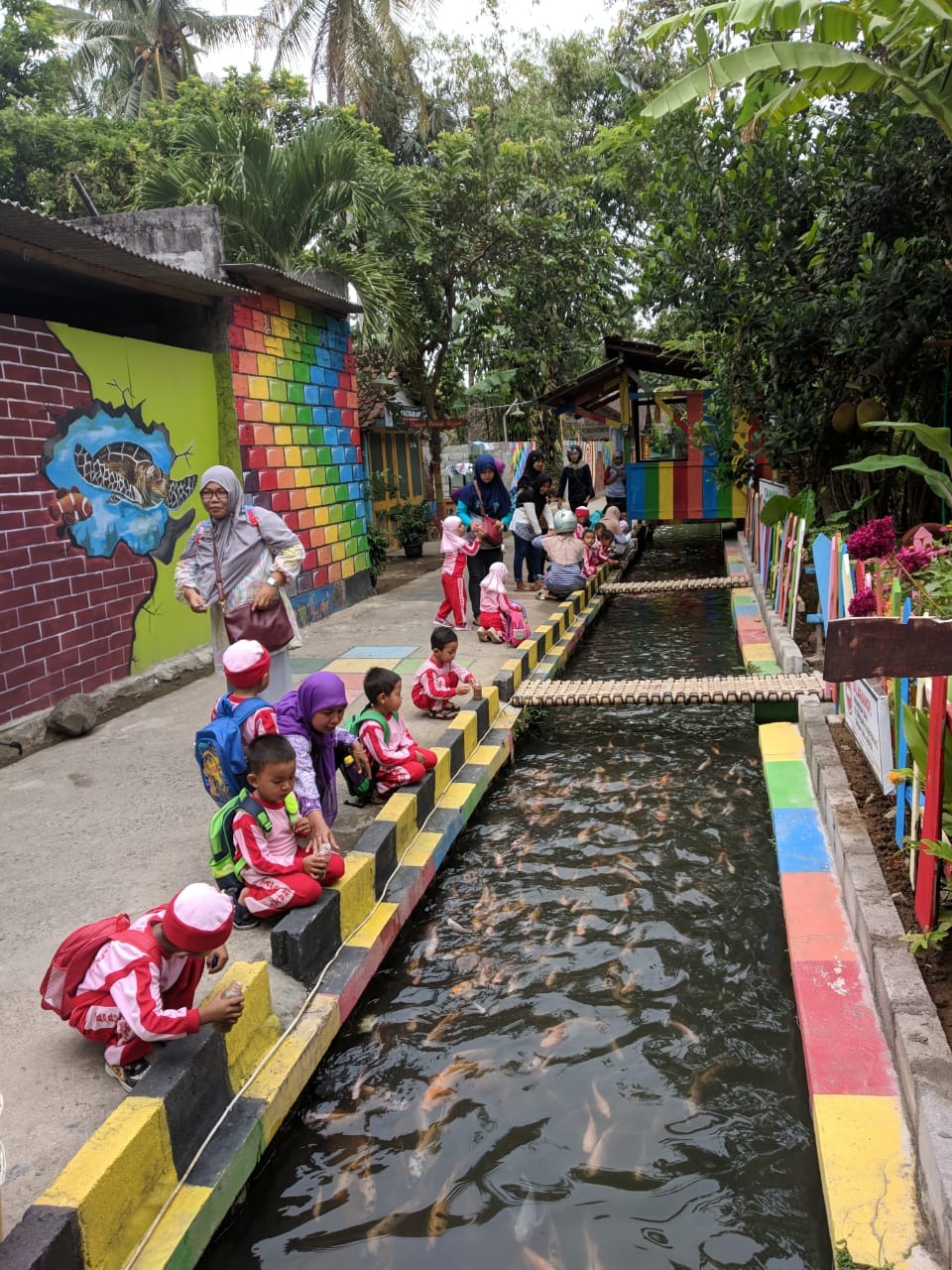 Badan air di kawasan Kampung Batik Giriloyo