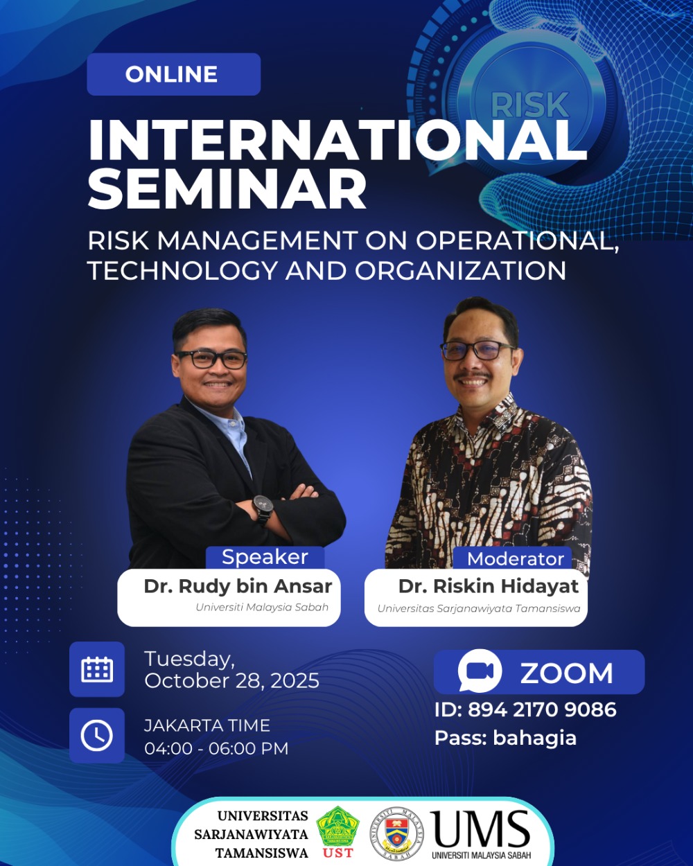 MAGISTER MANAJEMEN UST Hadirkan Guest Lecture Internasional: “Risk Management on Operational, Technology, and Organization” bersama Universiti Malaysia Sabah