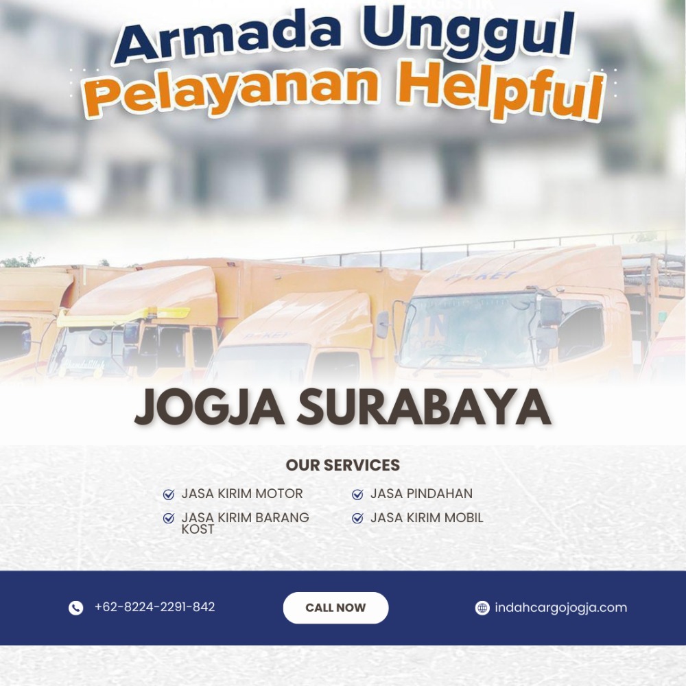 Tarif Pengiriman Barang dan Motor Jogja Surabaya dengan Indah Cargo Jogja