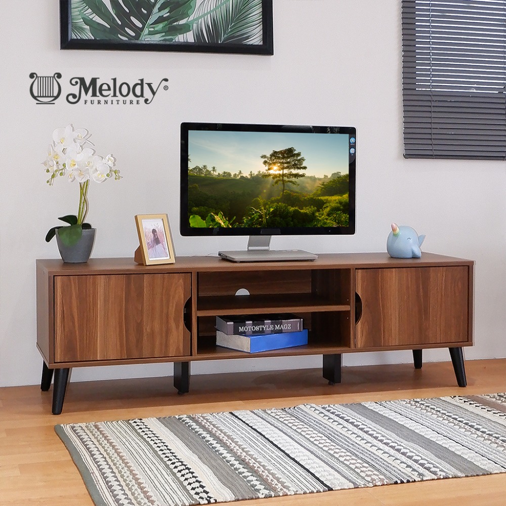 Melody Furniture - Meja TV Loja TV Stand 150 - Wallnut