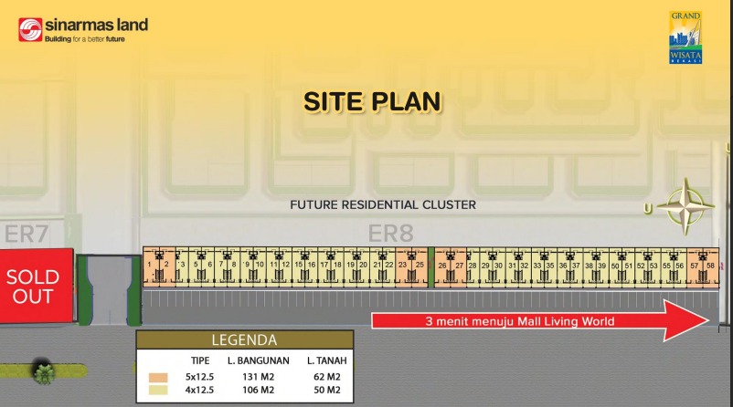 site plan ruko wesfield