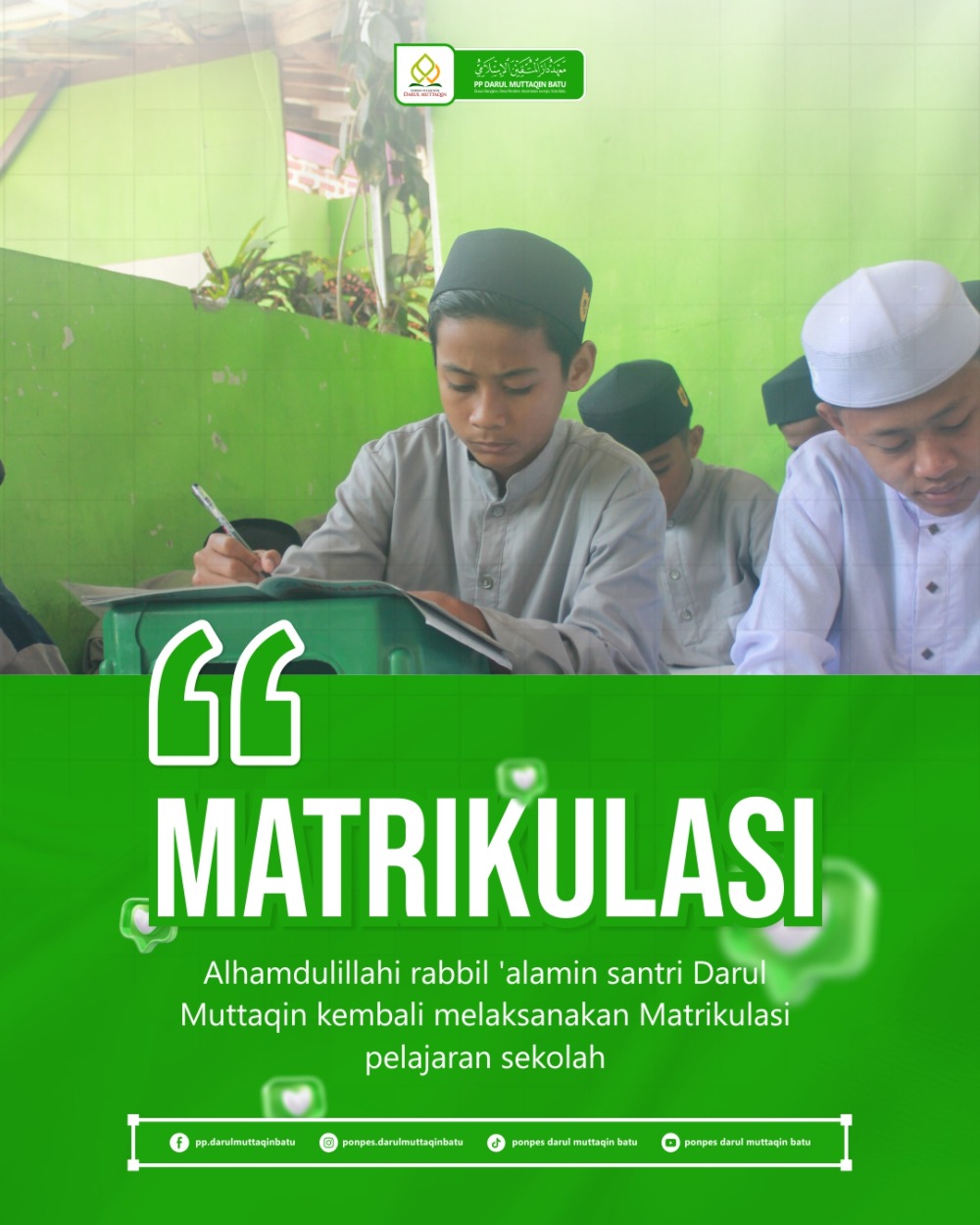 [Galeri Kegiatan Santri]  Matrikulasi Pelajaran Sekolah