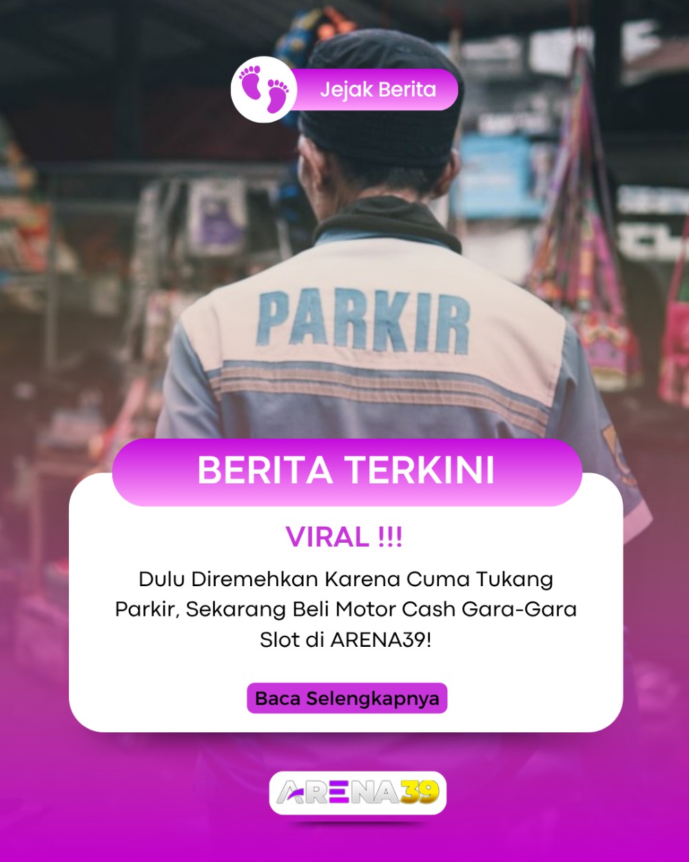 Dulu Diremehkan Karena Cuma Tukang Parkir, Sekarang Beli Motor Cash Gara-Gara Slot di ARENA39!
