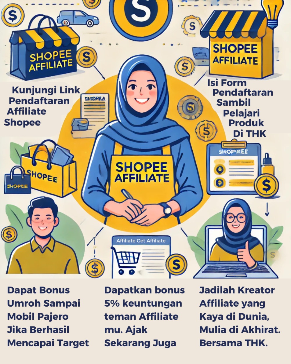 Cara Daftar Shopee Affiliate: Tips Dapatkan 15 Juta Pertama Kamu Dari Affiliate Produk TOKO HUSNUL KHATIMAH