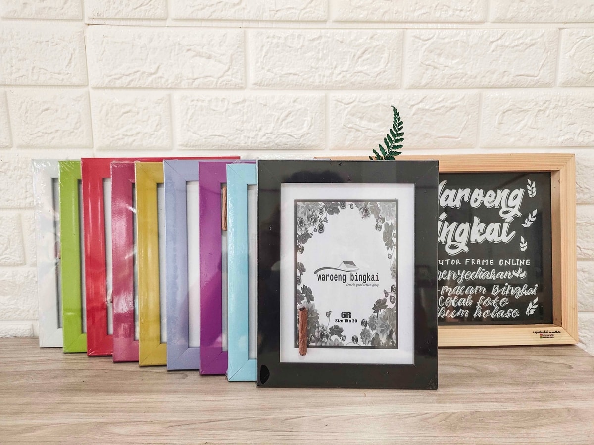 Bingkai Foto Ukuran 6R 15x20 cm Minimalis Warna-Warni | Waroeng Bingkai