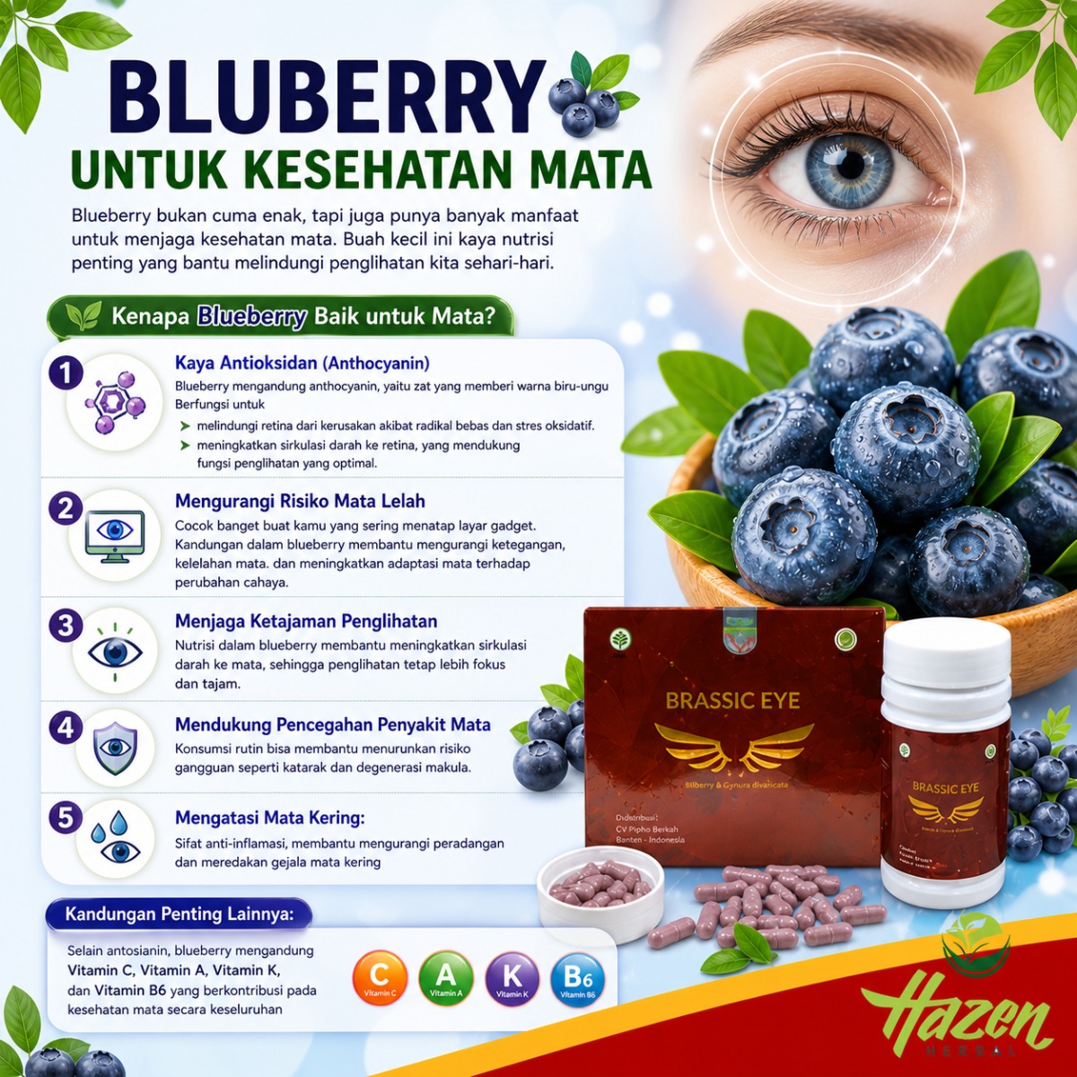 Manfaat Blue berry untuk kesehatan mata