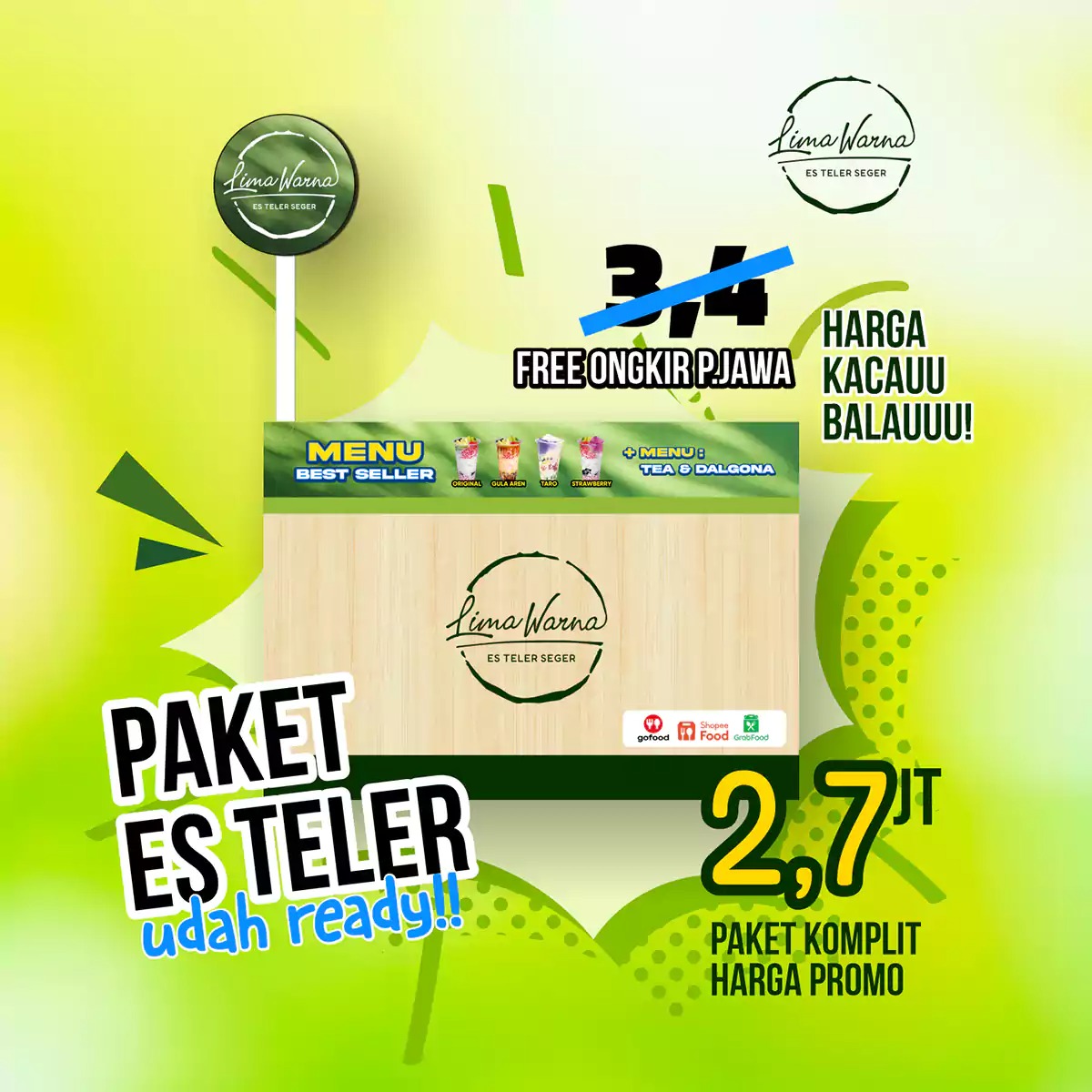 Lima Warna Promo kemerdekaan paket usaha es teler lima warna