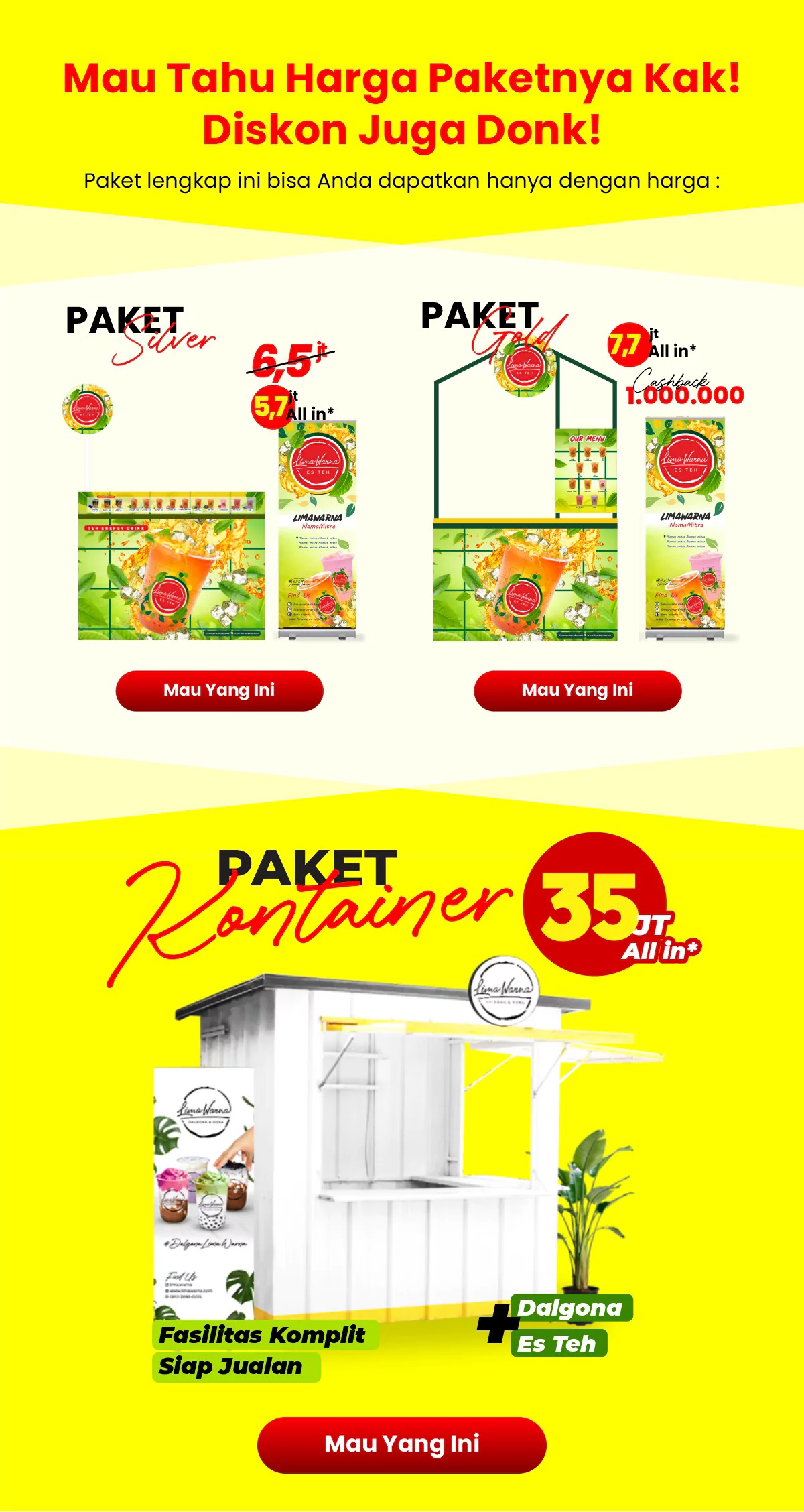 mau tahu harga paketnya, diskon juga, paket lengkap ini bisa anda dapatkan hanya dengan harga