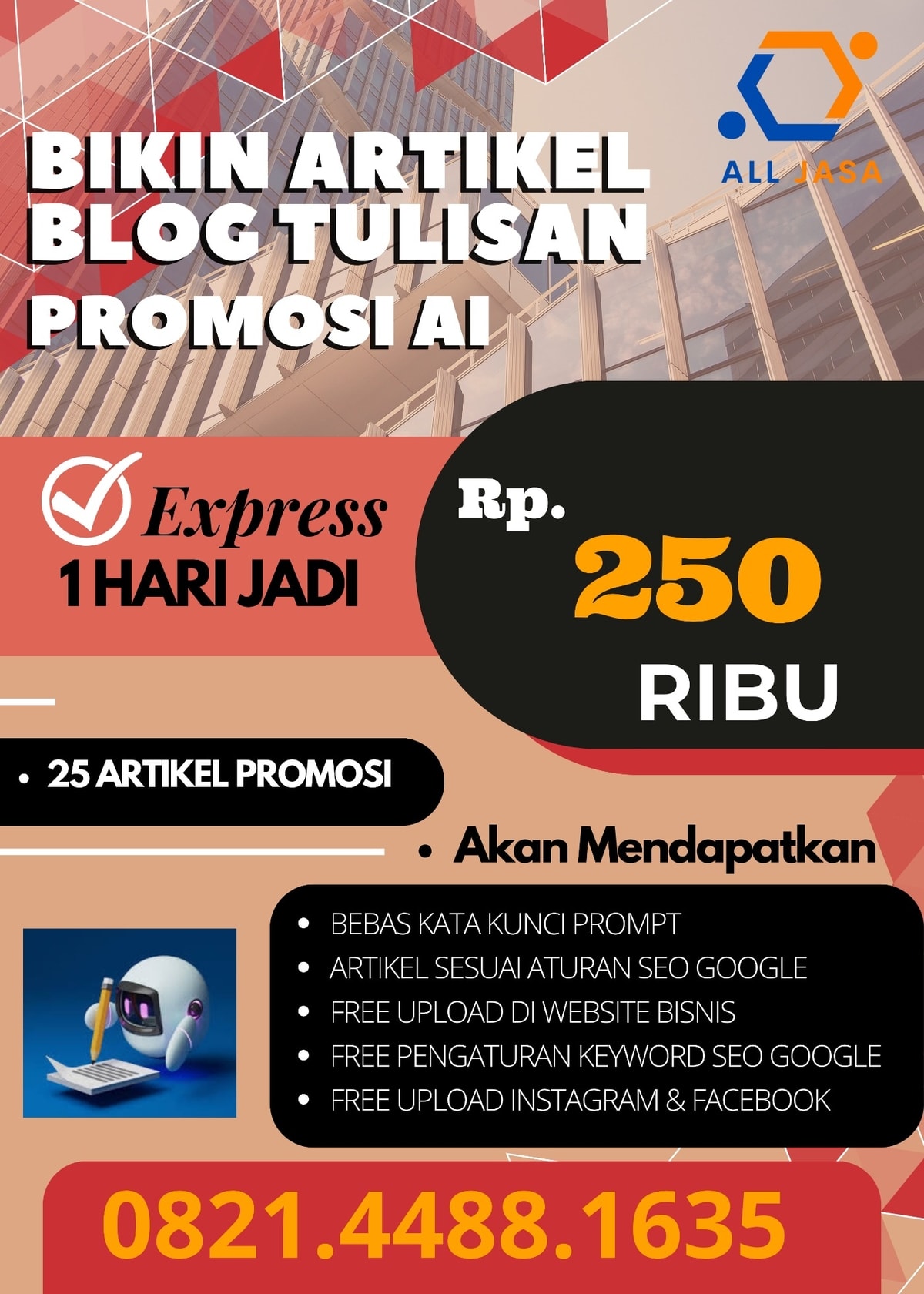 Jasa Bikin Pembuatan Artikel Tulisan Blog Website AI Murah Resmi Terdekat di Yogya