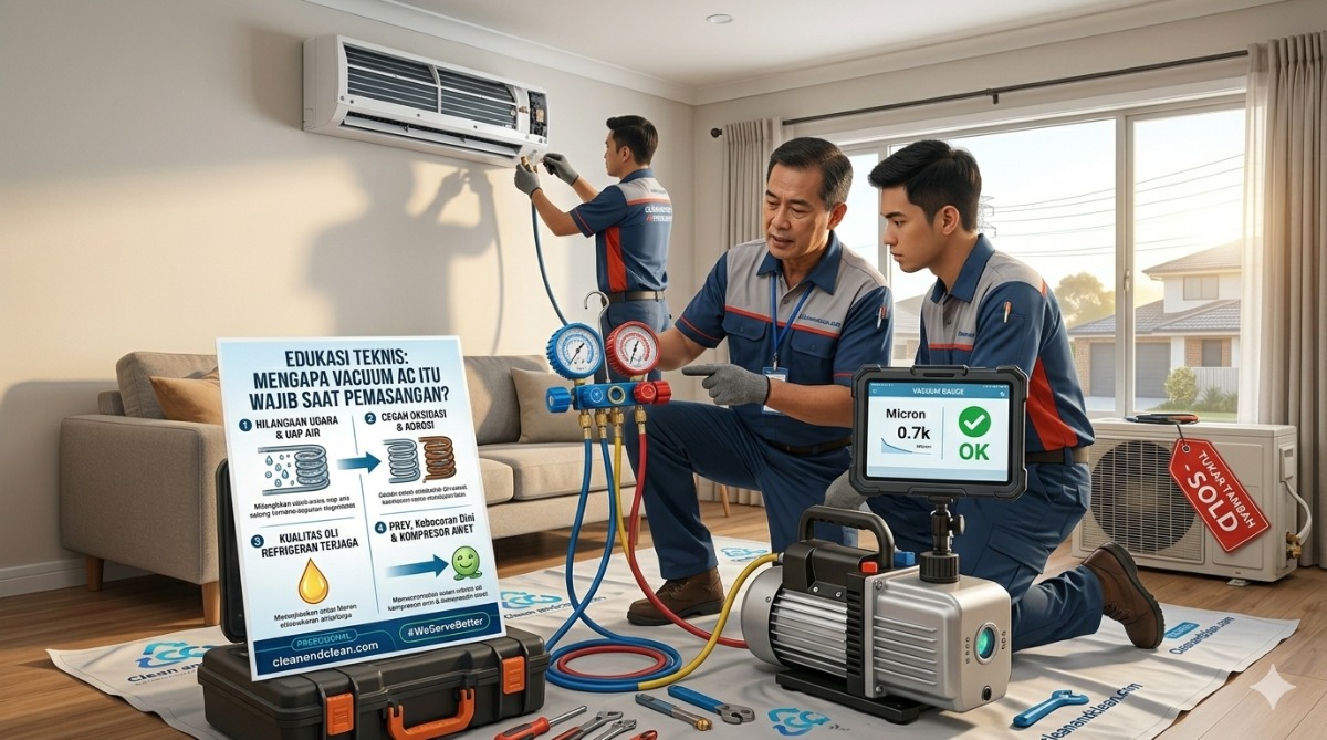 Edukasi Teknis: Mengapa Vacuum AC Itu Wajib Saat Pemasangan?