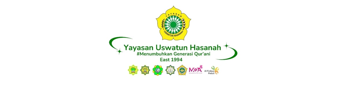 Logo yayasan uswatun hasanah dan unit yang berada di bawah naungan yayasan