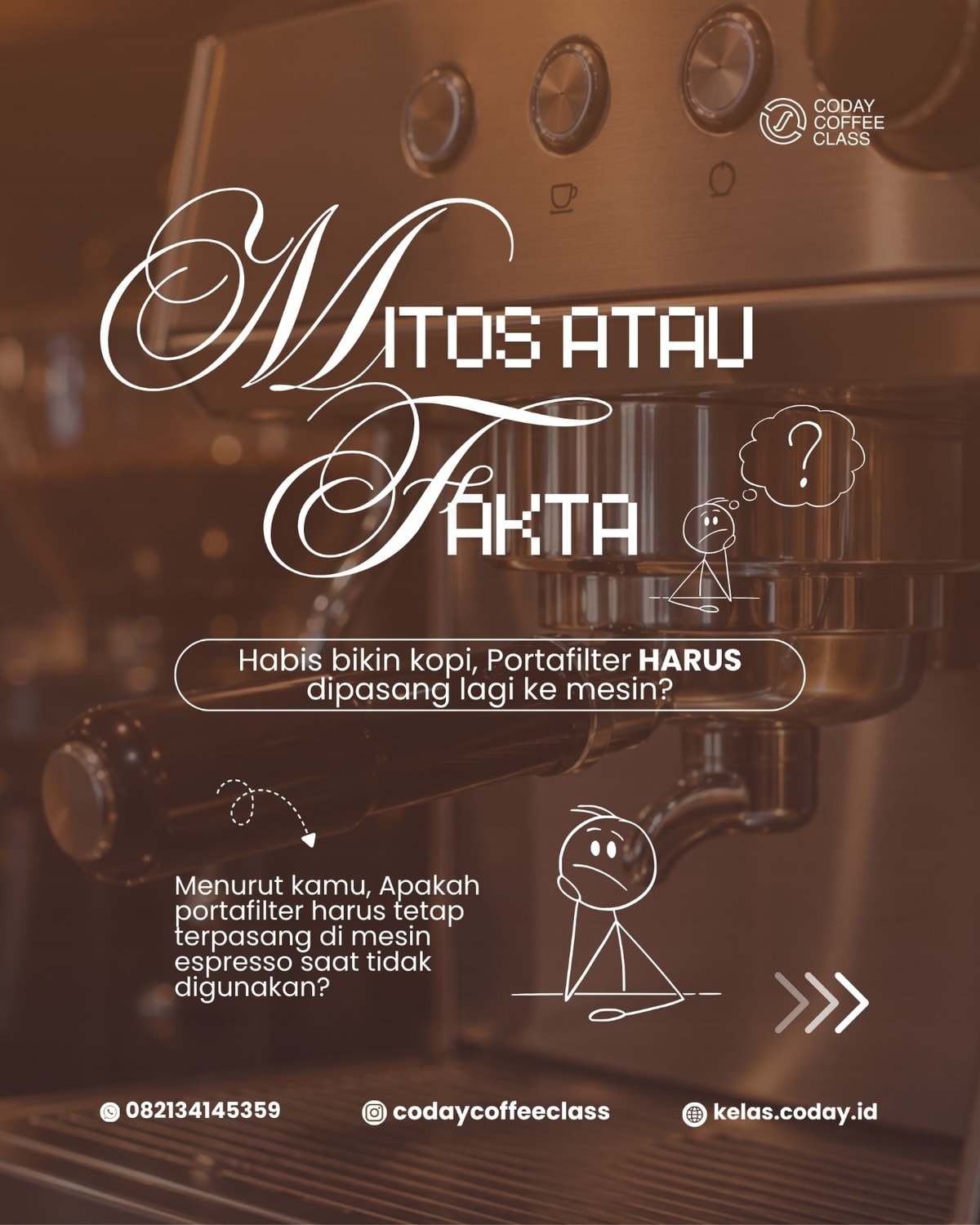 Mitos atau Fakta: Portafilter Harus Selalu Dipasang Saat Tidak Digunakan?