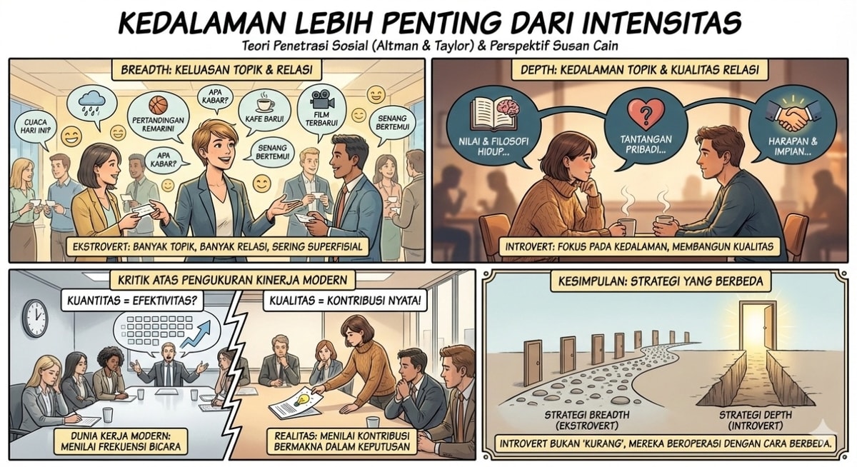 Ilustrasi Kedalaman Lebih Penting - Gemini