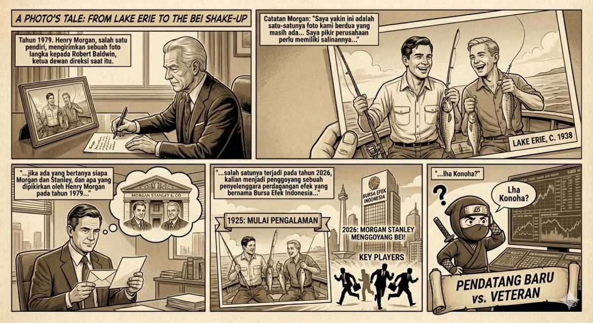 Ilustrasi Morgan Stanley vs Konoha - Gemini