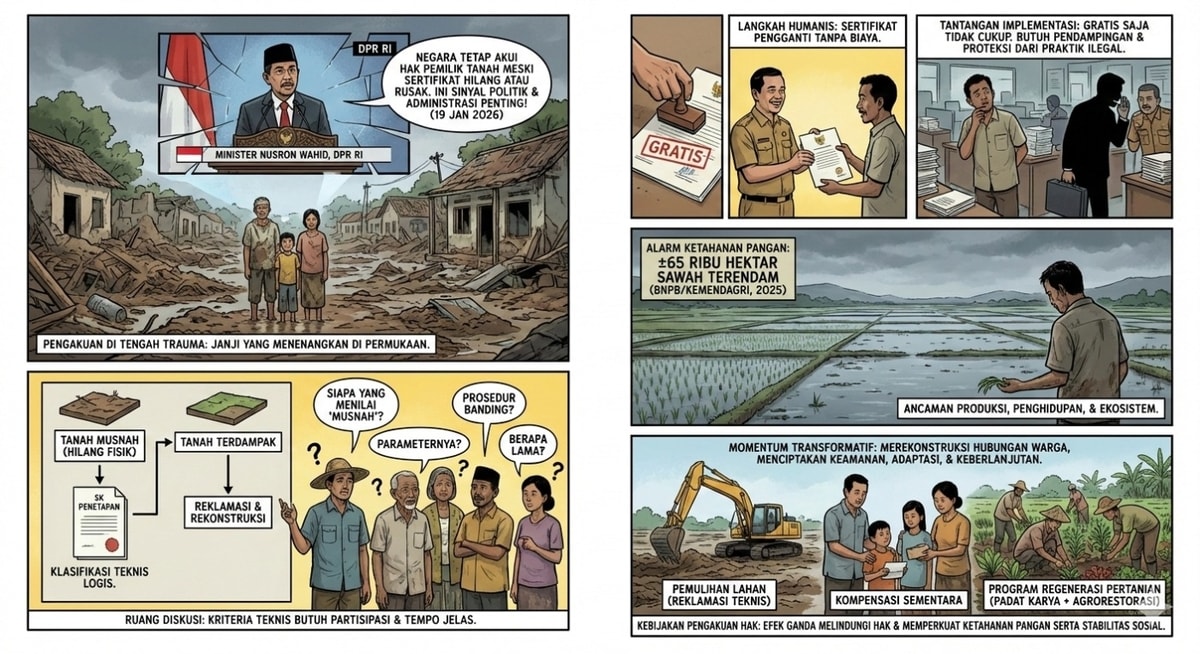 Bagaimana nasib tanah terdampak bencana?