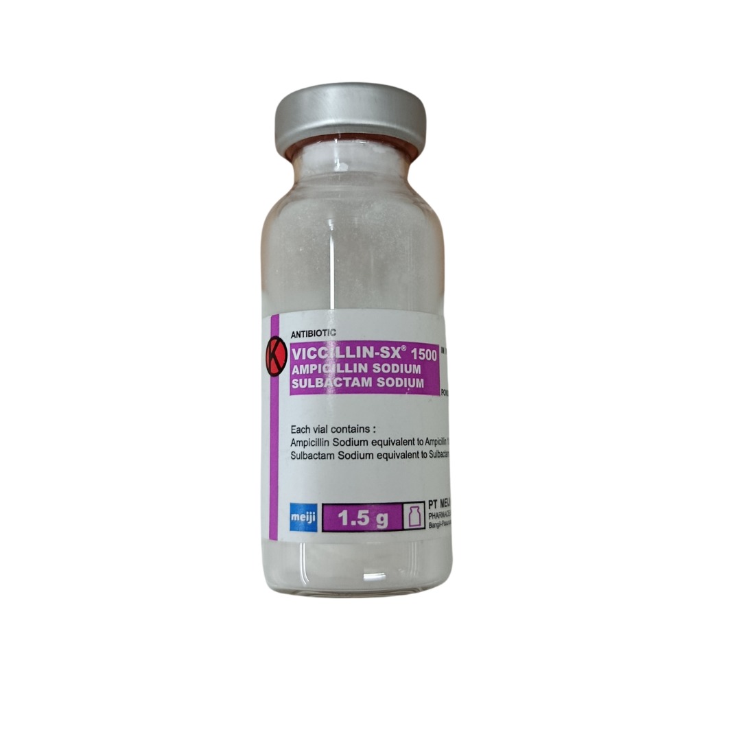 Pycin Injeksi Viccillin-SX 1500 | Ampicillin Sodium + Sulbactam Sodium 1.5g ...