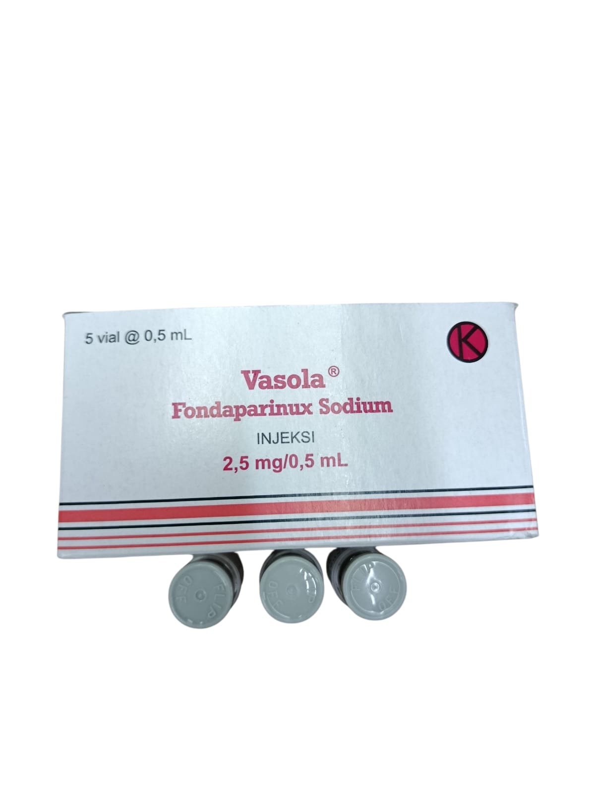 Vasola Injeksi 2,5 mg/0,5 mL – Fondaparinux Sodium 5 Vial @0,5 mL ...