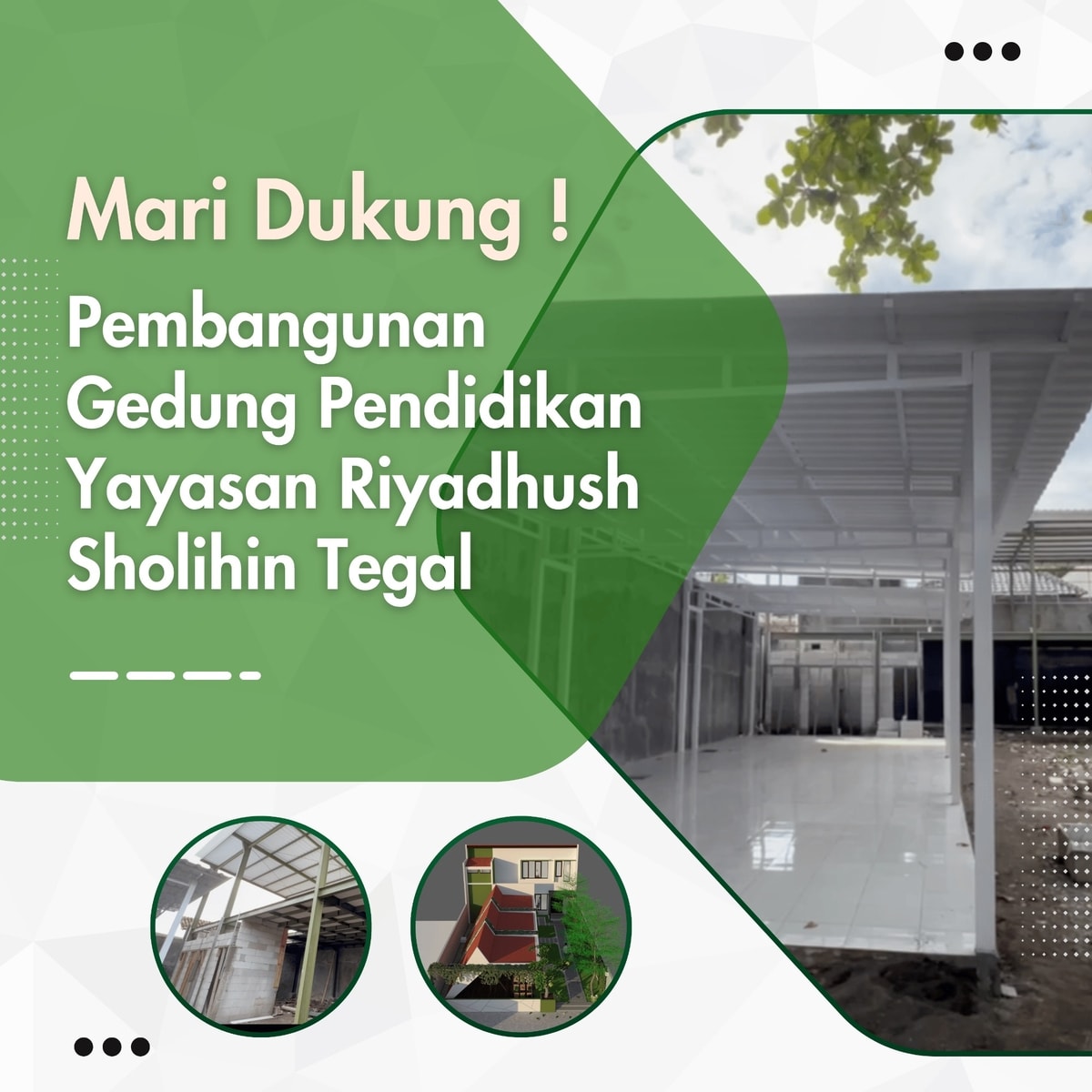 Update Pembangunan Gedung Pendidikan Yayasan Riyadhus Sholihin Tegal