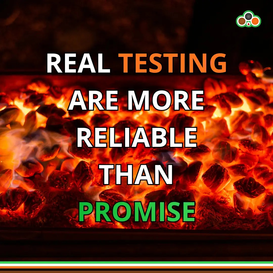 pile of hot charcoal