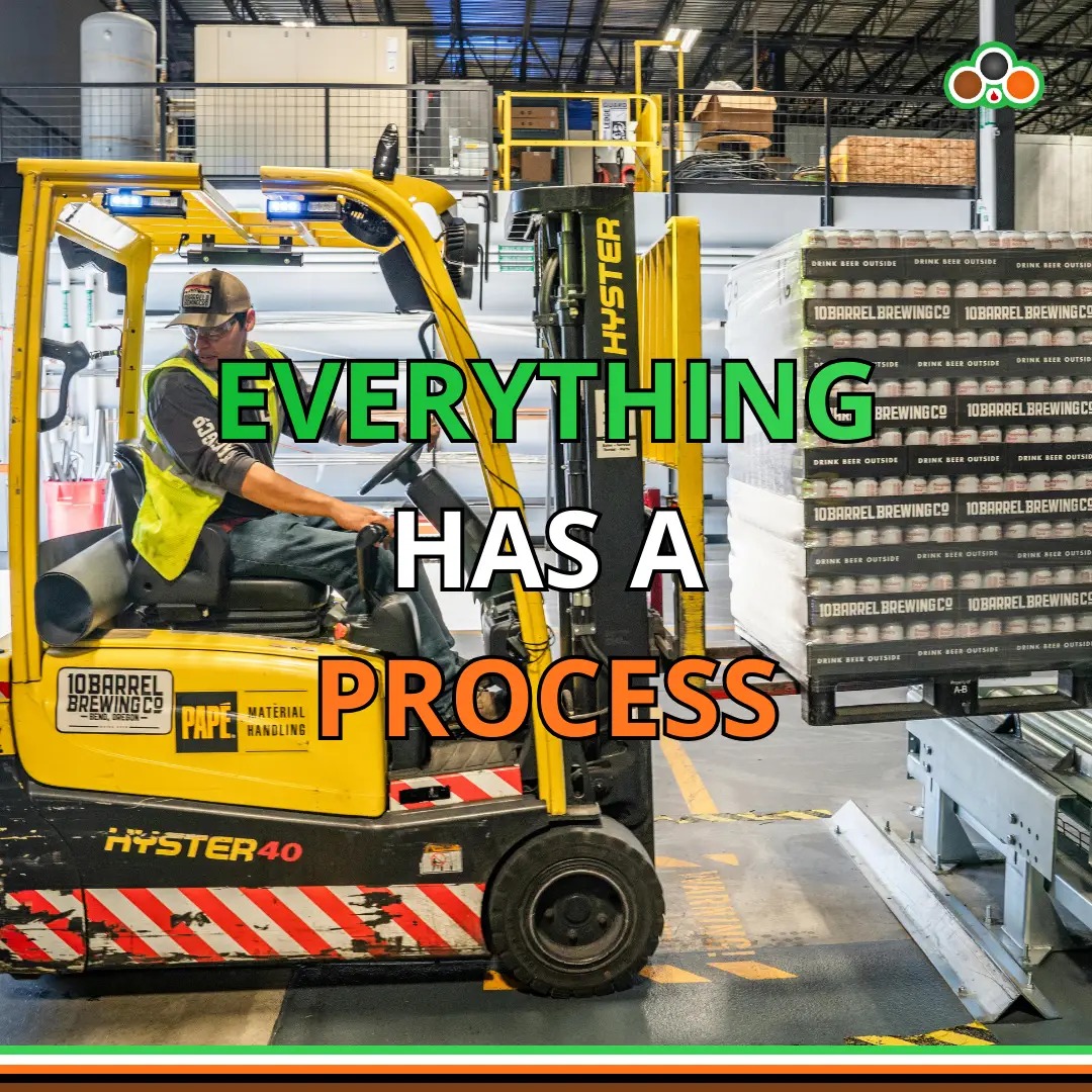 forklifts pick up goods